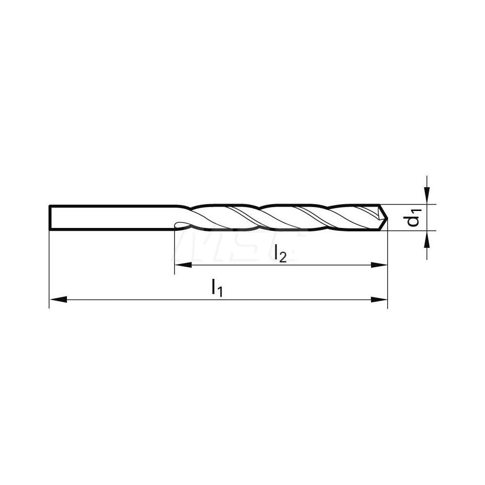 Addison 1.2mm M2 Long Series HSS Parallel Shank Twist Drill