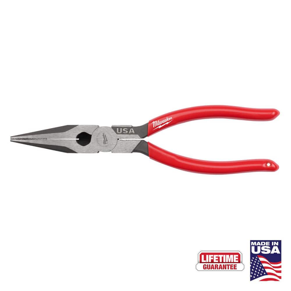 Long Nose Pliers; Pliers Type: Long Nose Pliers ; Type: Long nose ; Jaw Texture: Crosshatch ; Jaw Length (Inch): 2-3/4 ; Jaw Length (Decimal Inch): 2.7500 ; Jaw Width (Inch): 1/2