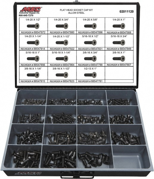 360 Piece Steel Socket Head Cap Screws