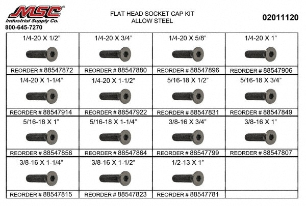 Value Collection - 360 Piece Steel Socket Head Cap Screws - 02011120 ...