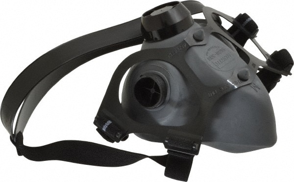 North 550030M Half Facepiece Respirator: Elastomer, Threaded, Medium 