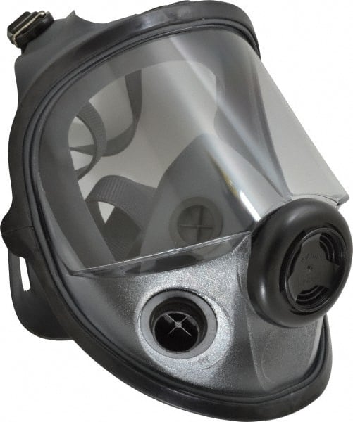 North 54001 Full Face Respirator: Elastomer, Threaded, Medium/Large 