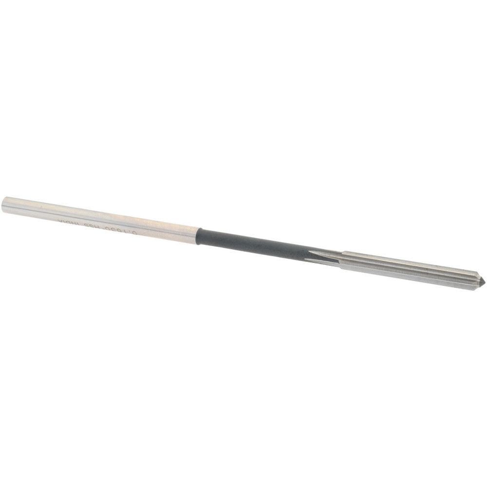 Chucking Reamer: 0.1630" Dia, Straight-Cylindrical Shank, HSS