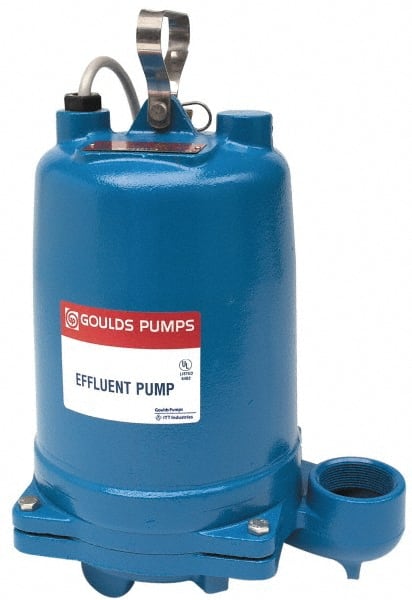 Effluent Pump: Capacitor Start, 1/3 hp, 9.8A, 115V