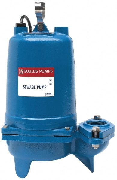 Goulds Pumps WS0511B Sewage Pump: Capacitor Start, 1/2 hp, 14.5A, 115V 
