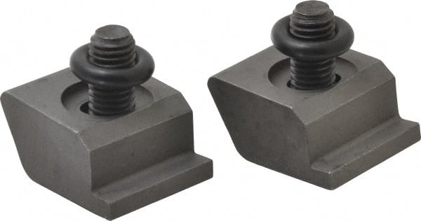 1/2-13 Screw Thread, 1-1/2" Wide x 3/8" High, Serrated Steel Machinable Style Screw Mount Toe Clamp