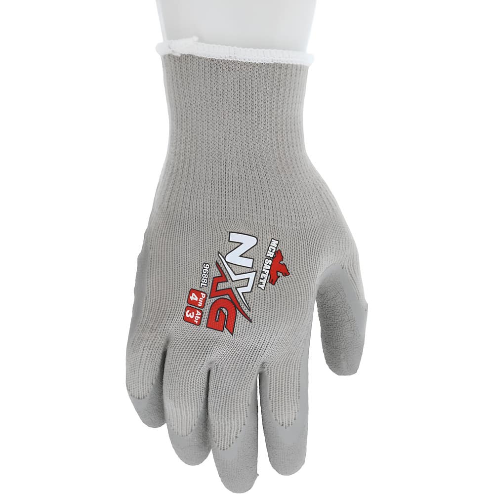 General Purpose Work Gloves: Large, Latex Coated, Cotton Blend