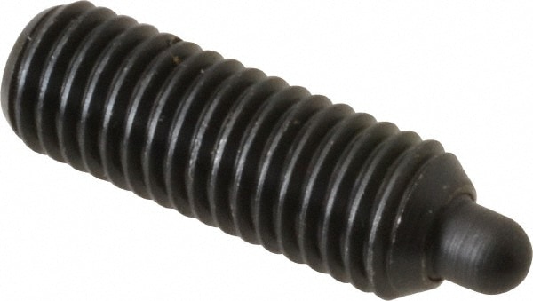 Threaded Spring Plunger: M10 x 1.5, 29 mm Thread Length, 4.72 mm Dia, 5 mm Projection