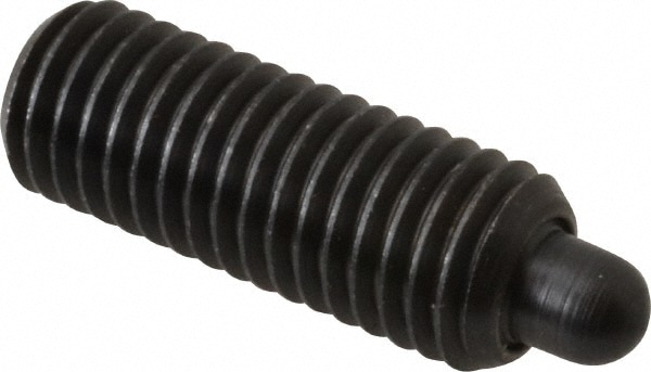 Threaded Spring Plunger: M12 x 1.75, 32 mm Thread Length, 6.3 mm Dia, 6 mm Projection