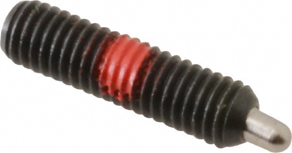 Threaded Spring Plunger: M5 x 0.8, 19 mm Thread Length, 2.36 mm Dia, 3 mm Projection