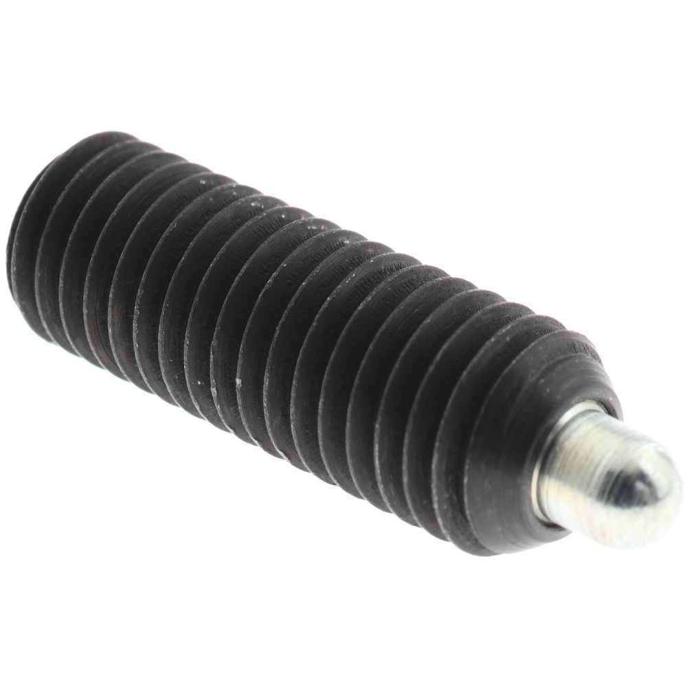 Threaded Spring Plunger: M10 x 1.5, 29 mm Thread Length, 4.72 mm Dia, 5 mm Projection