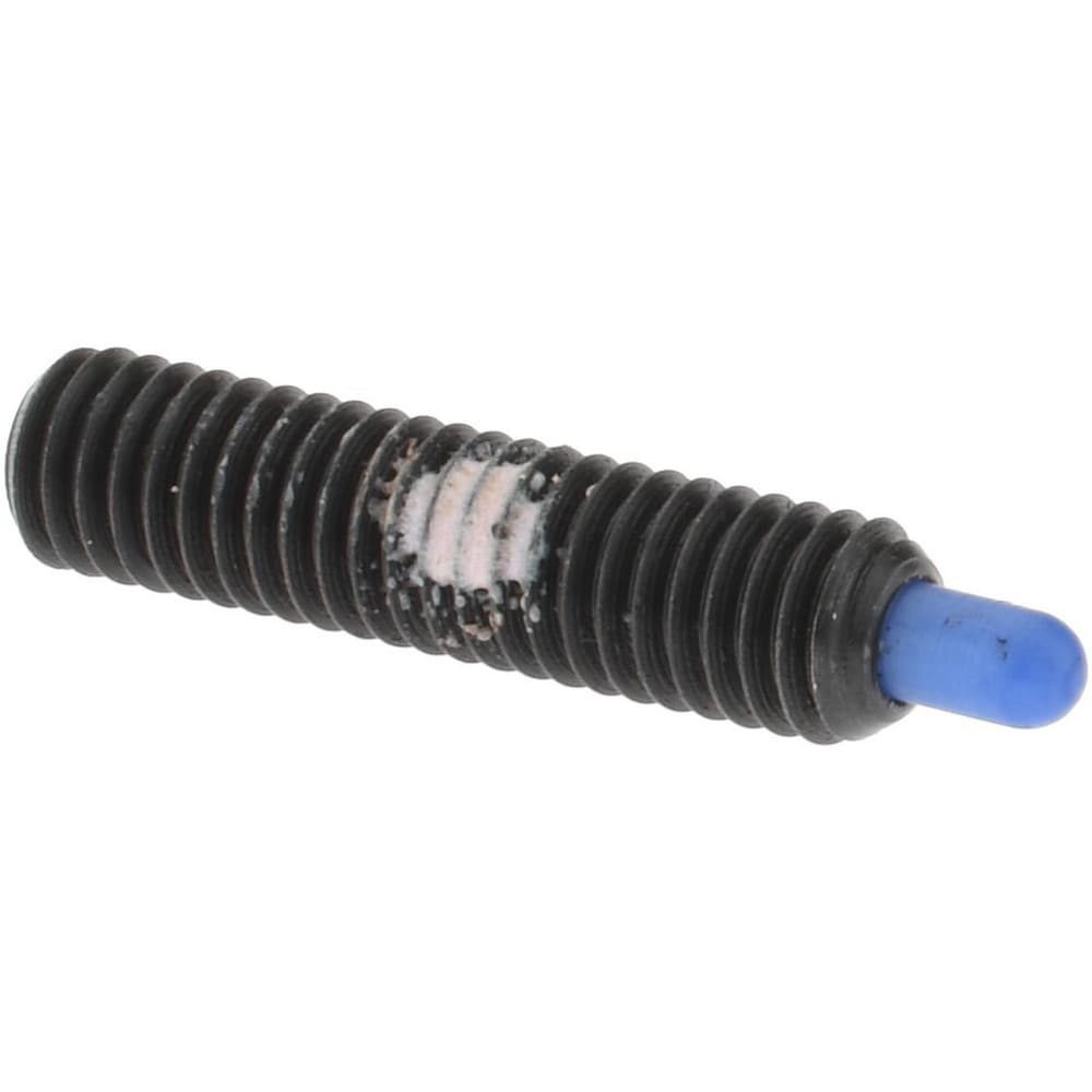 Threaded Spring Plunger: M6 x 1, 25 mm Thread Length, 3.02 mm Dia, 5 mm Projection