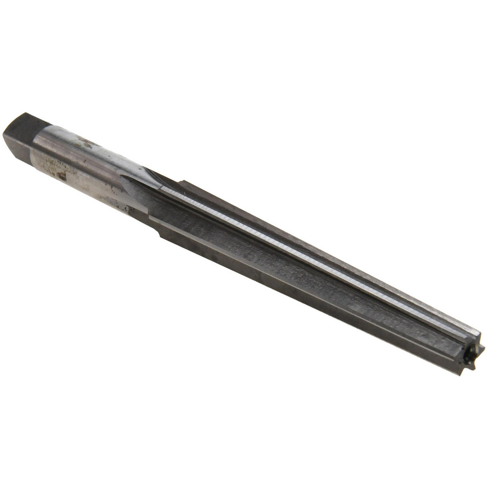 0.2503" Small End, 0.3673" Large End, 5/16" Straight Shank, 2-1/4" Flute, 0MT Morse Taper Reamer - Straight Flute, 3-3/4" OAL, Right Hand Cut, High Speed Steel