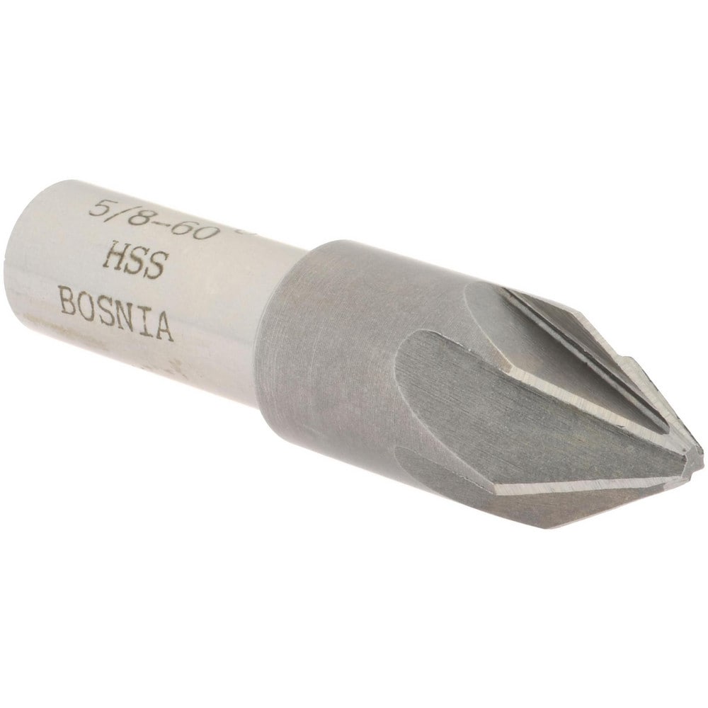 Value Collection SC2060040 5/8" Head Diam, 1/2" Shank Diam, 6 Flute 60° High Speed Steel Countersink Image