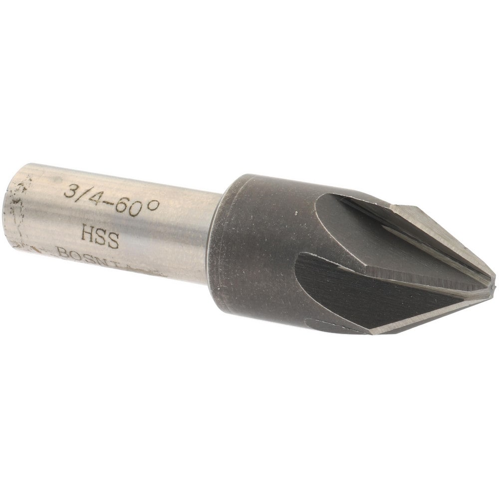 Value Collection SC2060048 3/4" Head Diam, 1/2" Shank Diam, 6 Flute 60° High Speed Steel Countersink Image