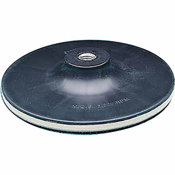 Disc Backing Pad: 7" Dia, Hook & Loop - 5/8-11 Thread, Female Thread, 6000 Max RPM