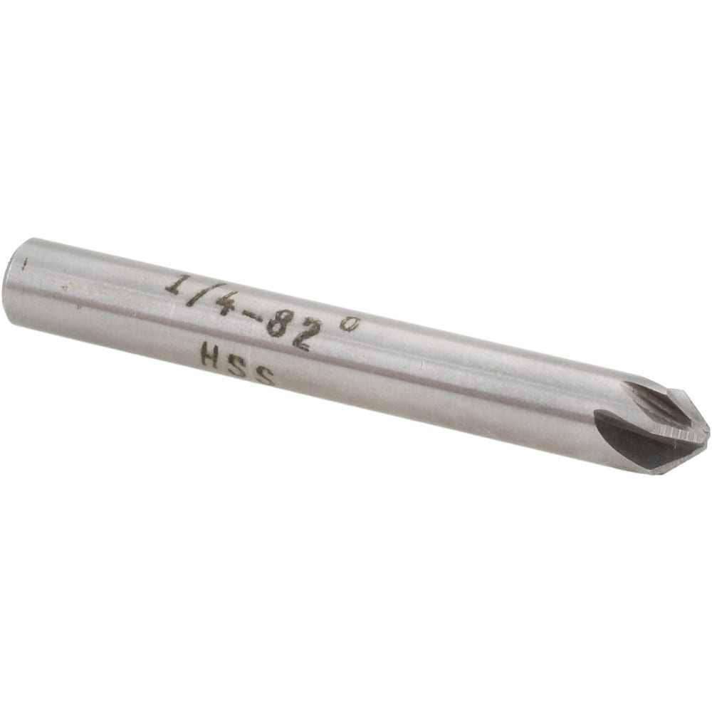 Countersink: 82 deg Included Angle, 6 Flute, High-Speed Steel, Right Hand