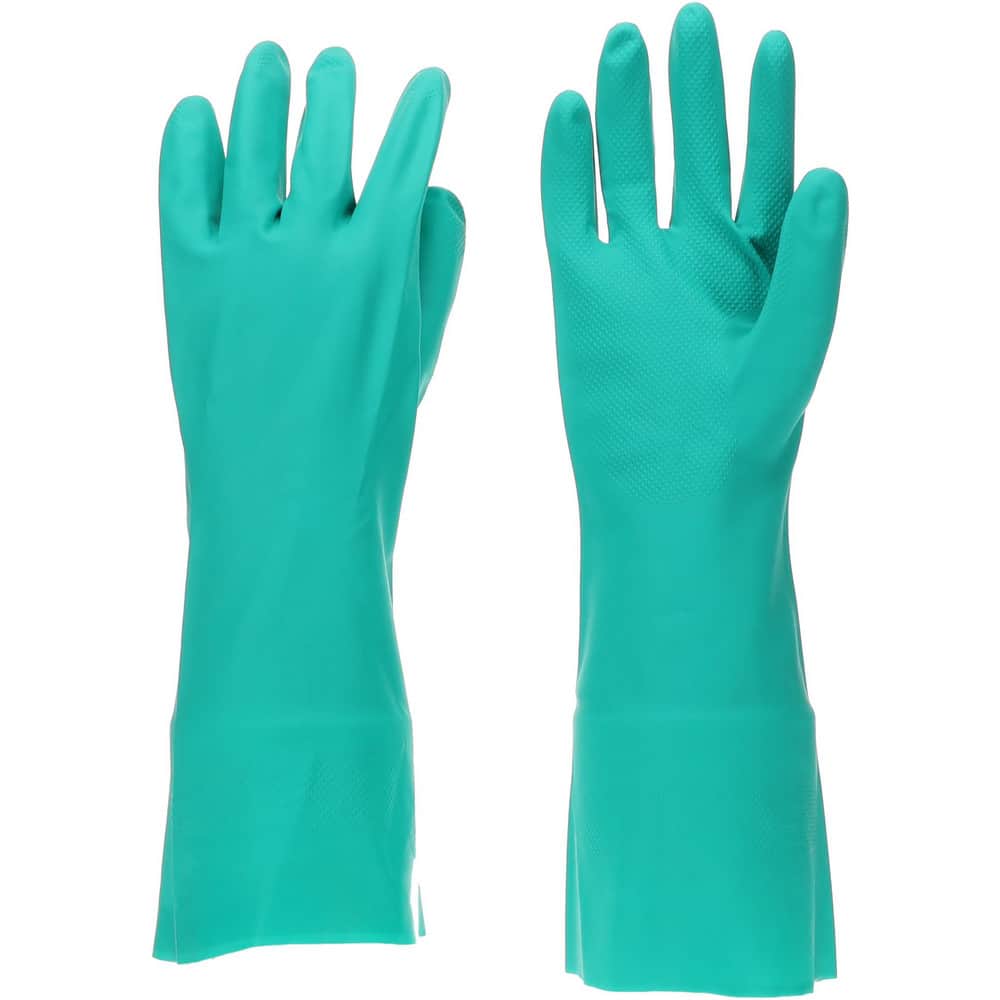 Chemical Resistant Gloves: Small, 11 mil Thick, Nitrile, Unsupported