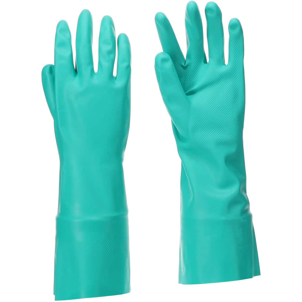 Chemical Resistant Gloves: Small, 15 mil Thick, Nitrile, Unsupported