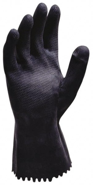 Chemical Resistant Gloves: X-Large, 28 mil Thick, Neoprene, Supported