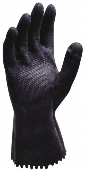 Chemical Resistant Gloves: X-Large, 28 mil Thick, Neoprene, Supported