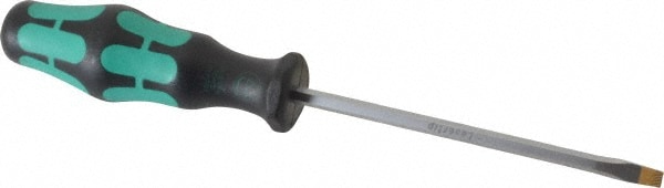 Slotted Screwdriver: 5/32" Width, 6-5/8" OAL, 3-1/2" Blade Length