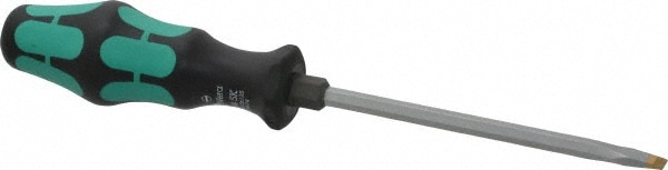 Slotted Screwdriver: 1/4" Width, 9" OAL, 5" Blade Length