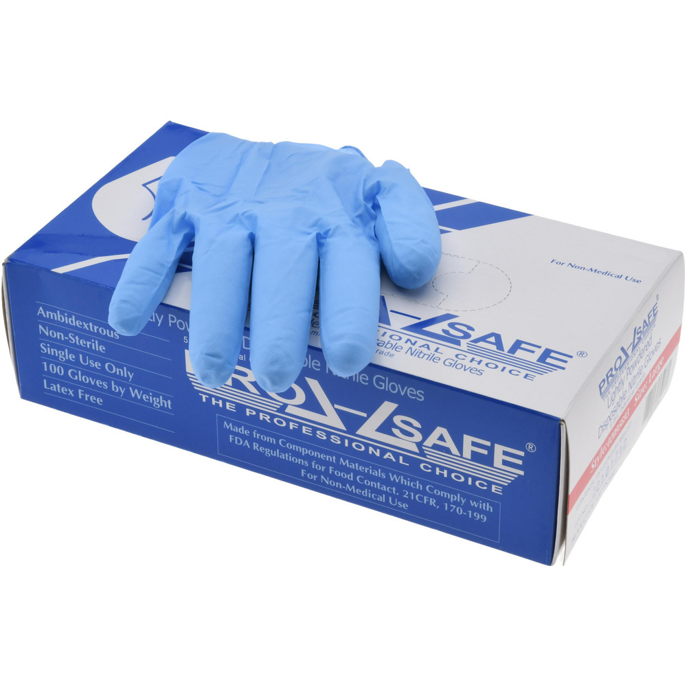 PRO-SAFE - Disposable Gloves: Size Small, 5.0 mil, Nitrile 
