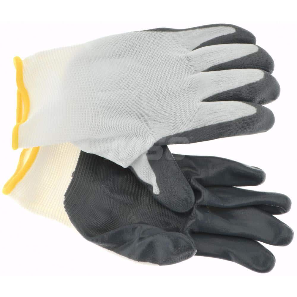 General Purpose Work Gloves: Small, Nitrile Coated, Nylon