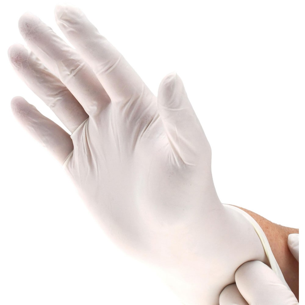 Disposable Gloves: X-Large, 5 mil Thick, Latex, Industrial Grade