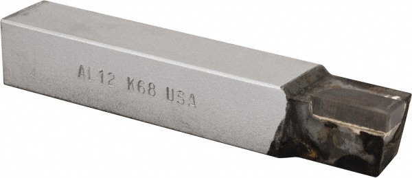 Single Point Tool Bit: 3/4'' Shank Width, 3/4'' Shank Height, K68 Solid Carbide Tipped, LH, AL, Square Shoulder Turning