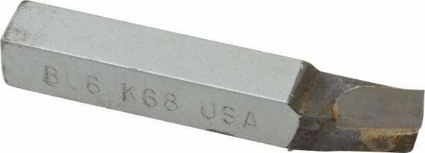 Single Point Tool Bit: 3/8'' Shank Width, 3/8'' Shank Height, K68 Solid Carbide Tipped, LH, BL, Lead Angle Turning