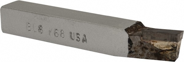 Single Point Tool Bit: 1/2'' Shank Width, 1/2'' Shank Height, K68 Solid Carbide Tipped, LH, BL, Lead Angle Turning