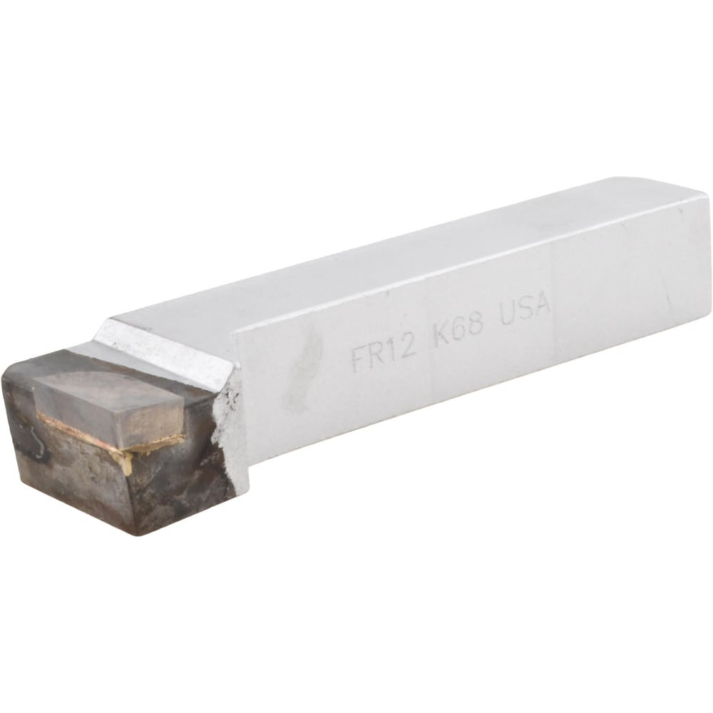 Single Point Tool Bit: 3/4'' Shank Width, 3/4'' Shank Height, K68 Solid Carbide Tipped, RH, FR, Offset End Cutting