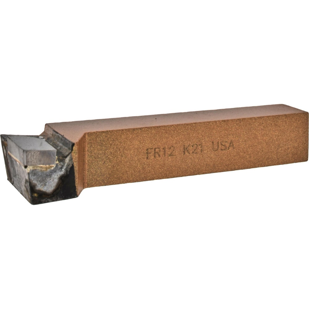 Single Point Tool Bit: 3/4'' Shank Width, 3/4'' Shank Height, K21 Solid Carbide Tipped, RH, FR, Offset End Cutting