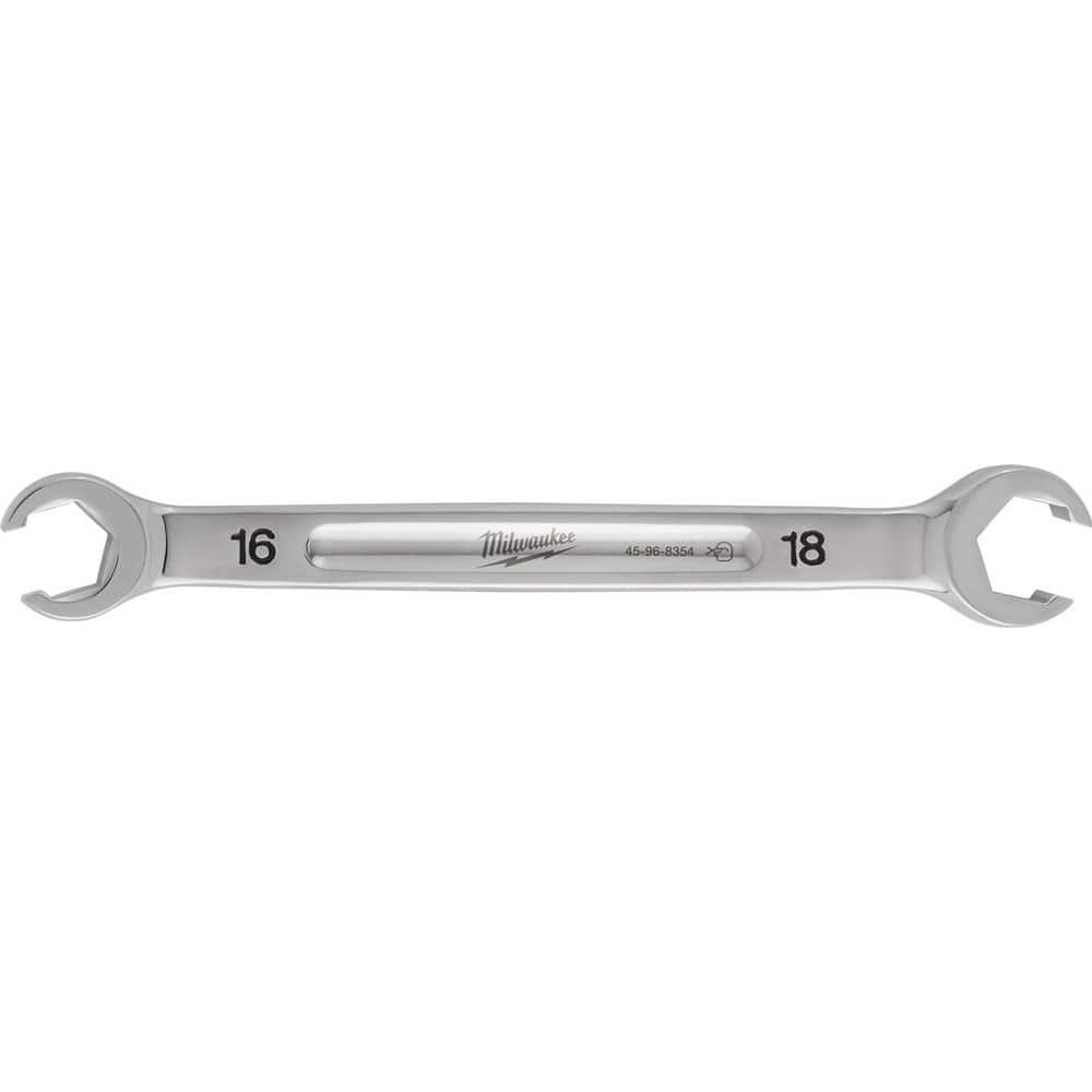 Flare Nut Wrenches; Wrench Type: Open End ; Wrench Size: 16x18 mm ; Head Type: Straight ; Double/Single End: Double ; Opening Type: 6-Point Flare Nut ; Material: Steel