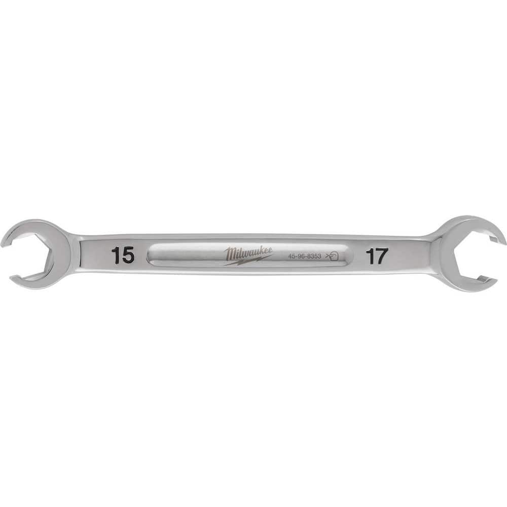 Flare Nut Wrenches; Wrench Type: Open End ; Wrench Size: 15x17 mm ; Head Type: Straight ; Double/Single End: Double ; Opening Type: 6-Point Flare Nut ; Material: Steel