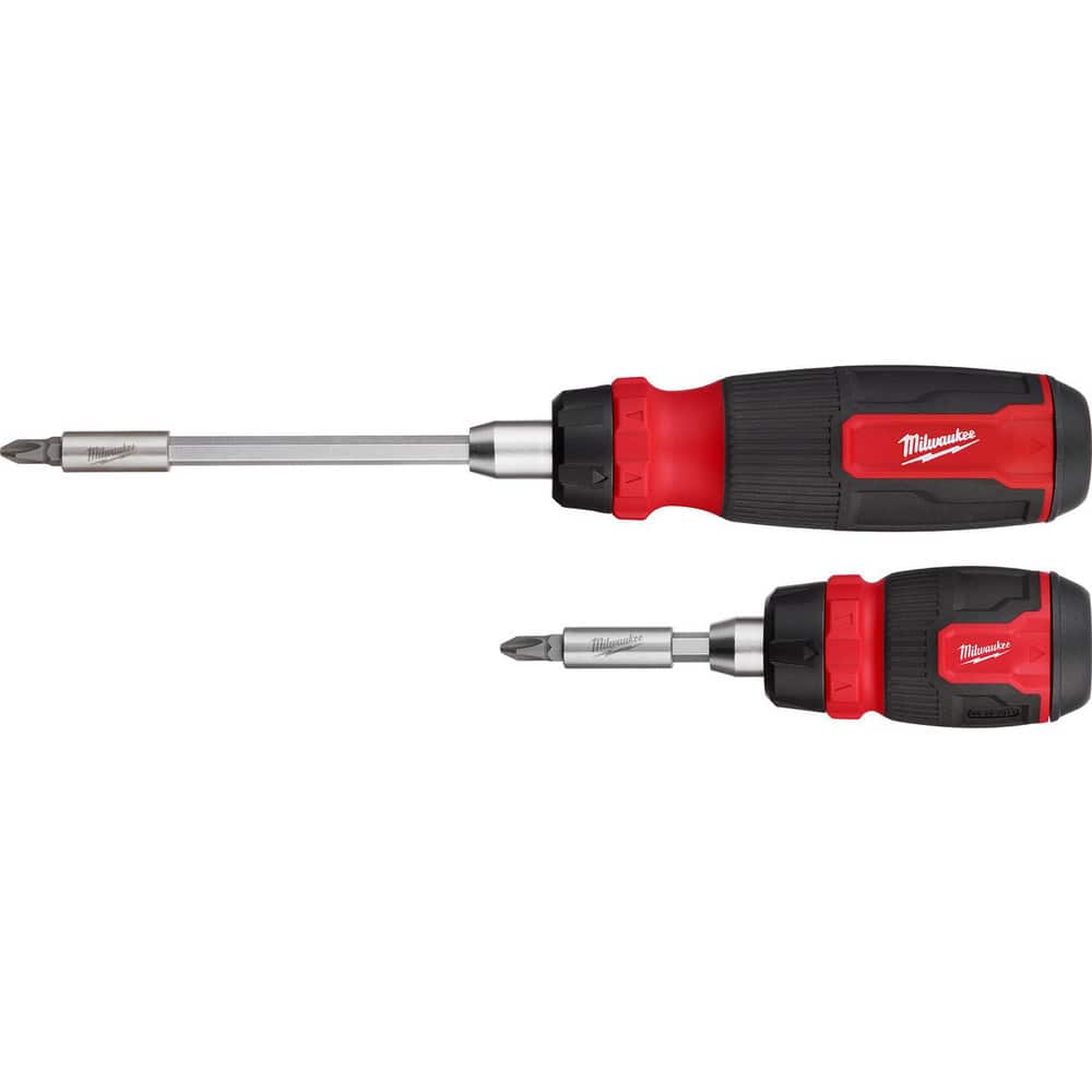 Bit Screwdrivers; Type: Multi-Bit Ratcheting Screwdriver ; Tip Type: Multi ; Drive Size (TXT): 1/4 ; Torx Size: T10, T15, T20, T25 ; Phillips Point Size: Phillips:#1 & #2 ; Slotted Point Size: 1/4; 3/16