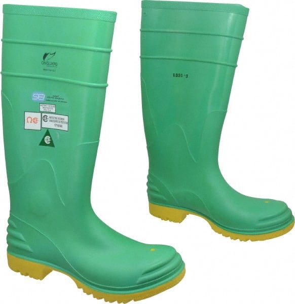 Dunlop Protective Footwear 87012.7 Work Boot: Size 7, 16" High, Polyvinylchloride, Steel Toe 