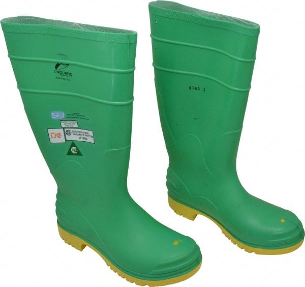 Dunlop Protective Footwear 87012.8 Work Boot: Size 8, 16" High, Polyvinylchloride, Steel Toe 