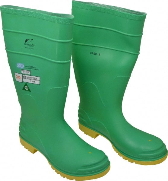 Dunlop Protective Footwear 87012.1 Work Boot: Size 10, 16" High, Polyvinylchloride, Steel Toe 