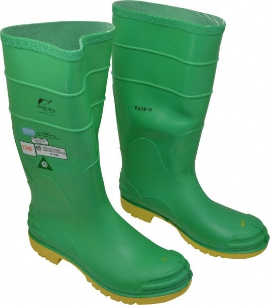 Dunlop Protective Footwear 87012.11 Work Boot: Size 11, 16" High, Polyvinylchloride, Steel Toe 