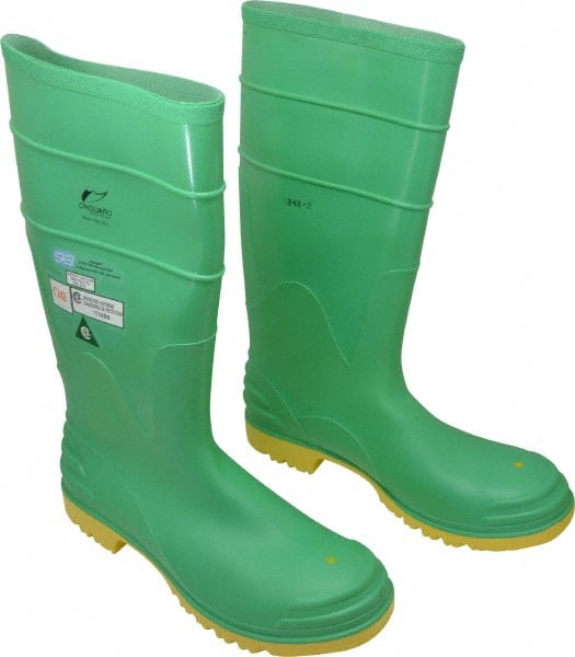 Dunlop Protective Footwear 87012.13 Work Boot: Size 13, 16" High, Polyvinylchloride, Steel Toe 