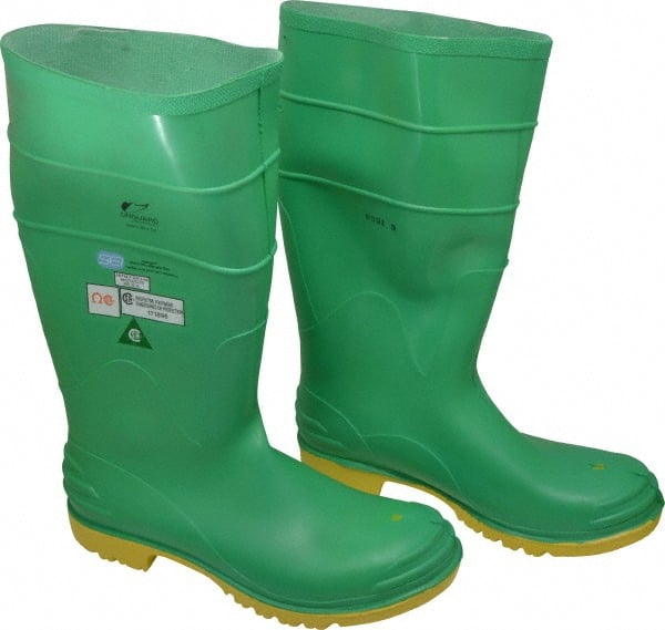 Dunlop Protective Footwear 87012.14 Work Boot: Size 14, 16" High, Polyvinylchloride, Steel Toe 