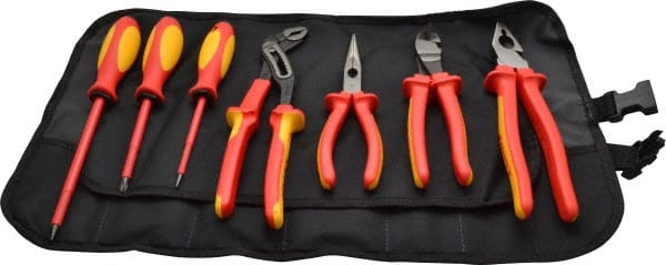Knipex 9K 98 98 27 US Combination Hand Tool Set: 7 Pc, Insulated Tool Set 