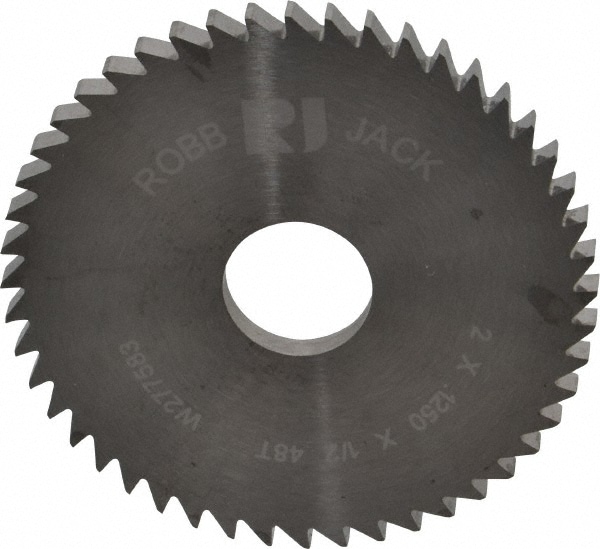 RobbJack C20-1250-16-48 Slitting & Slotting Saw: 2" Dia, 1/8" Thick, 48 Teeth, Solid Carbide Image