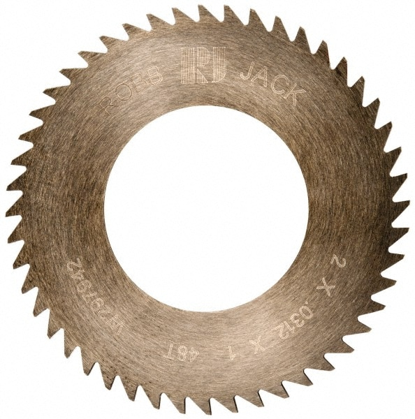 RobbJack C20-0312-32-48 Slitting & Slotting Saw: 2" Dia, 0.0312" Thick, 1" Arbor Hole, 48 Teeth, Solid Carbide Image