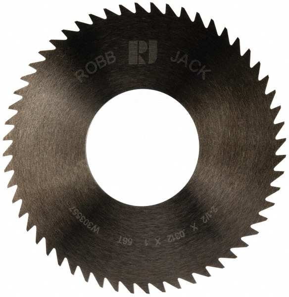 RobbJack C25-0312-32-56 Slitting & Slotting Saw: 2-1/2" Dia, 0.0312" Thick, 1" Arbor Hole, 56 Teeth, Solid Carbide Image