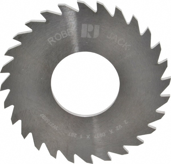 RobbJack C25-0937-32-28 Slitting & Slotting Saw: 2-1/2" Dia, 0.0937" Thick, 1" Arbor Hole, 28 Teeth, Solid Carbide Image