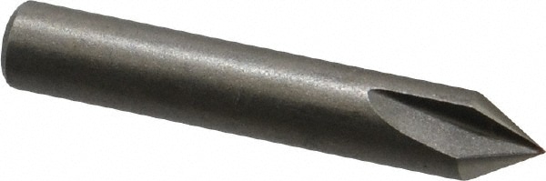 Countersink: 1/4" Head Dia, 60 ° Included Angle, 3 Flutes, High Speed Steel, Right Hand Cut